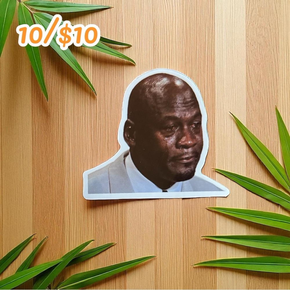 Crying Jordan Meme Sticker – Approximately 3”